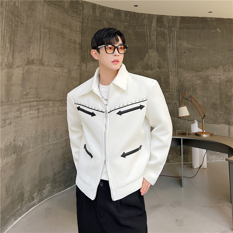 Streetwear Brand Clothing - Fashionable Hairdresser Jacket Men's Thickened Double