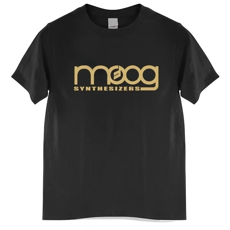 Streetwear Brand Clothing - Moog Synthesizer Black Print T-shirt Men