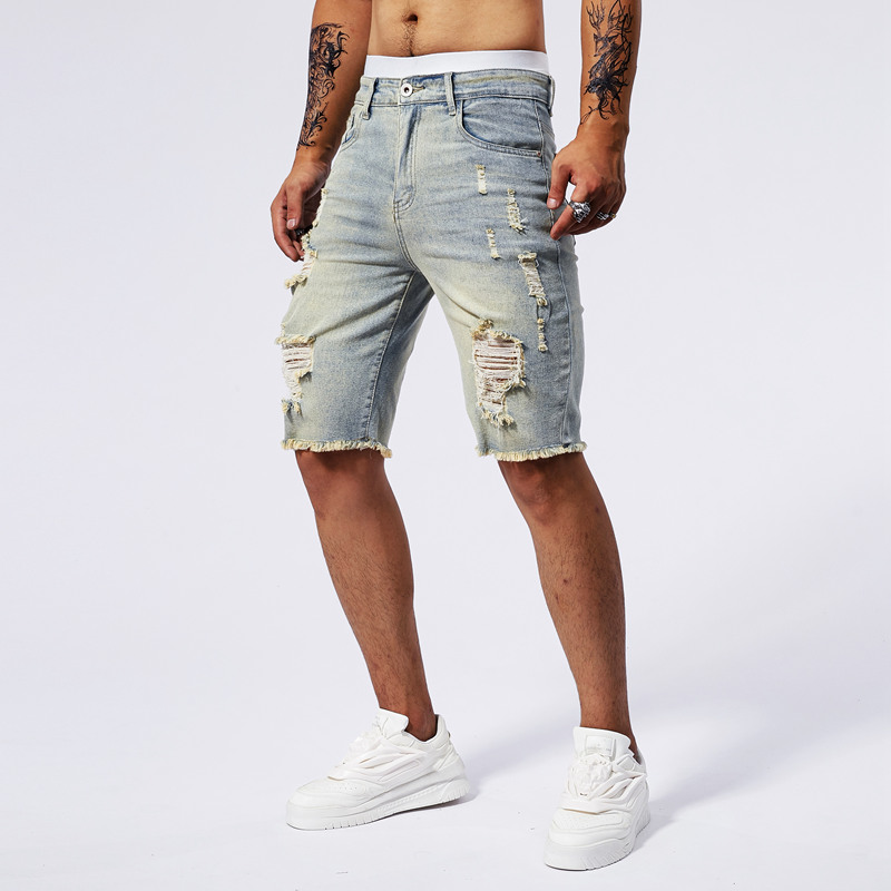 2025 Summer New Men's Ripped D - Streetwear Brands recension och pris