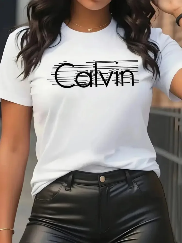 Calvin Women's T-Shirt Leisure - Quality Streetwear Brand recension och pris