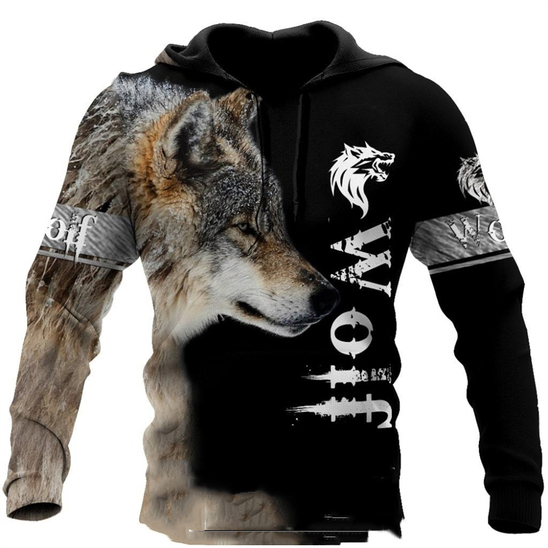 Wolf Printed Hoodies Men 3d Ho - Streetwear Brand Tracksuit recension och pris