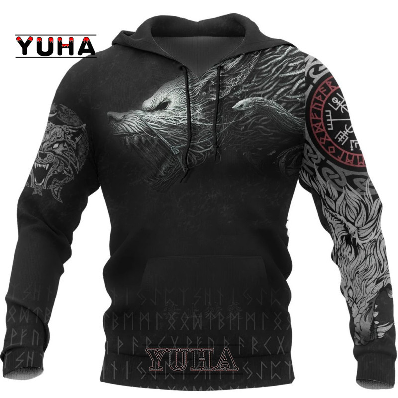 Wolf Printed Hoodies Men 3d Ho - Streetwear Brand Tracksuit recension och pris